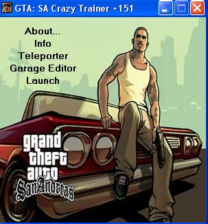 gta san andreas crazy trainer|Trainers for GTA San Andreas .